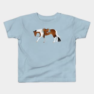 Tobiano Western Pleasure Horse - Equine Rampaige Kids T-Shirt